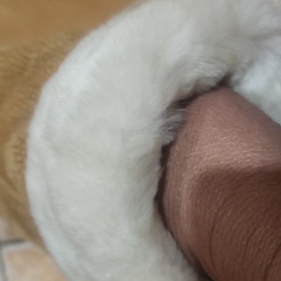 Vtg Gallery Leather Women's Tan Shearling Jacket Size XS - Picture 5 of 7